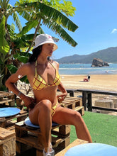 Retro Small Chest Plaid Bikini